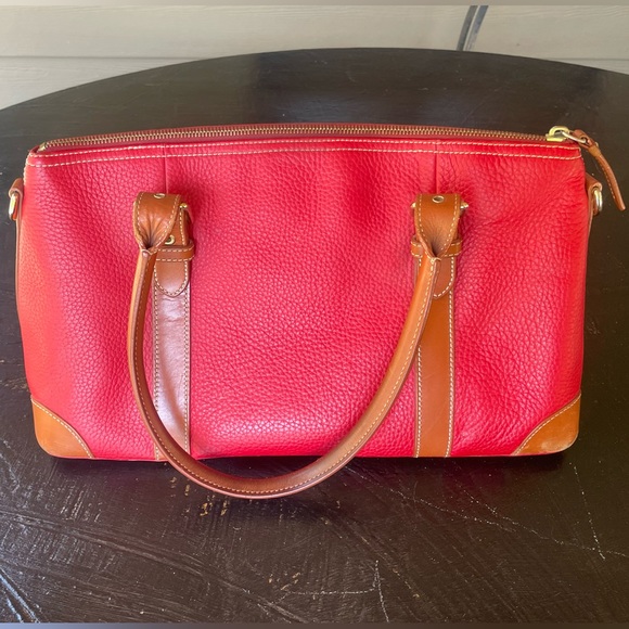 Dooney & Boruke Red Leather Handbag and matching Coin Purse - Picture 4 of 14